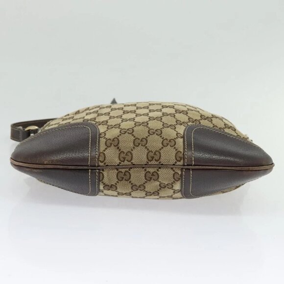 GUCCI GG Canvas Web Sherry Line Shoulder Bag Beige Red Green Auth 138289 - Picture 7 of 16